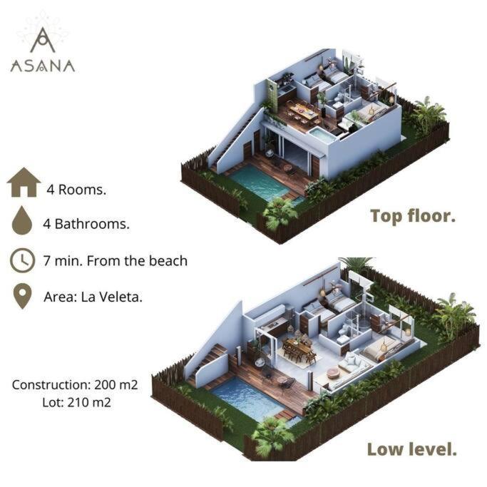 ¡New Villa 4Br With Priv Jacuzzi! Tulum Pueblo Buitenkant foto